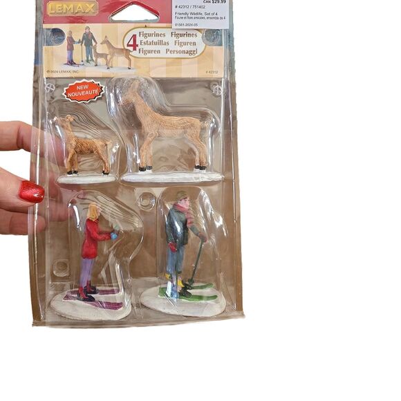 New Christmas Winter Lemax Vail Village Friendly Wildlife Set of 4 #42312 Sealed - Picture 1 of 3